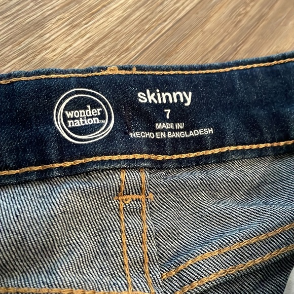 Girls Wonder Nation Skinny Jeans Size 7 - Picture 6 of 6